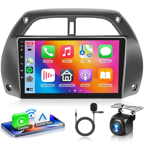 5G WiFi Android 15 Car Stereo for Toyota RAV4 2001-2006 with Wireless Carplay Android Auto, 9 Inch Touch Screen Radio Support GPS/Bluetooth/FM RDS/SWC/Backup Camera