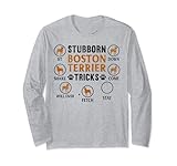 funny dog stubborn tricks boston terrier owner maglia a manica
