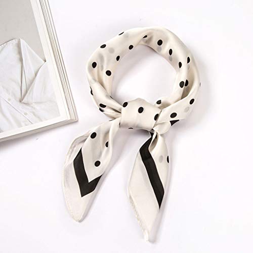 Satin Head Scarf Hair Scarf Silk Head Scarf Silk Bandan𝐚 Silk Hair Wrap Square Scarf Satin Head Scarf (Beige, 70X70cm)2