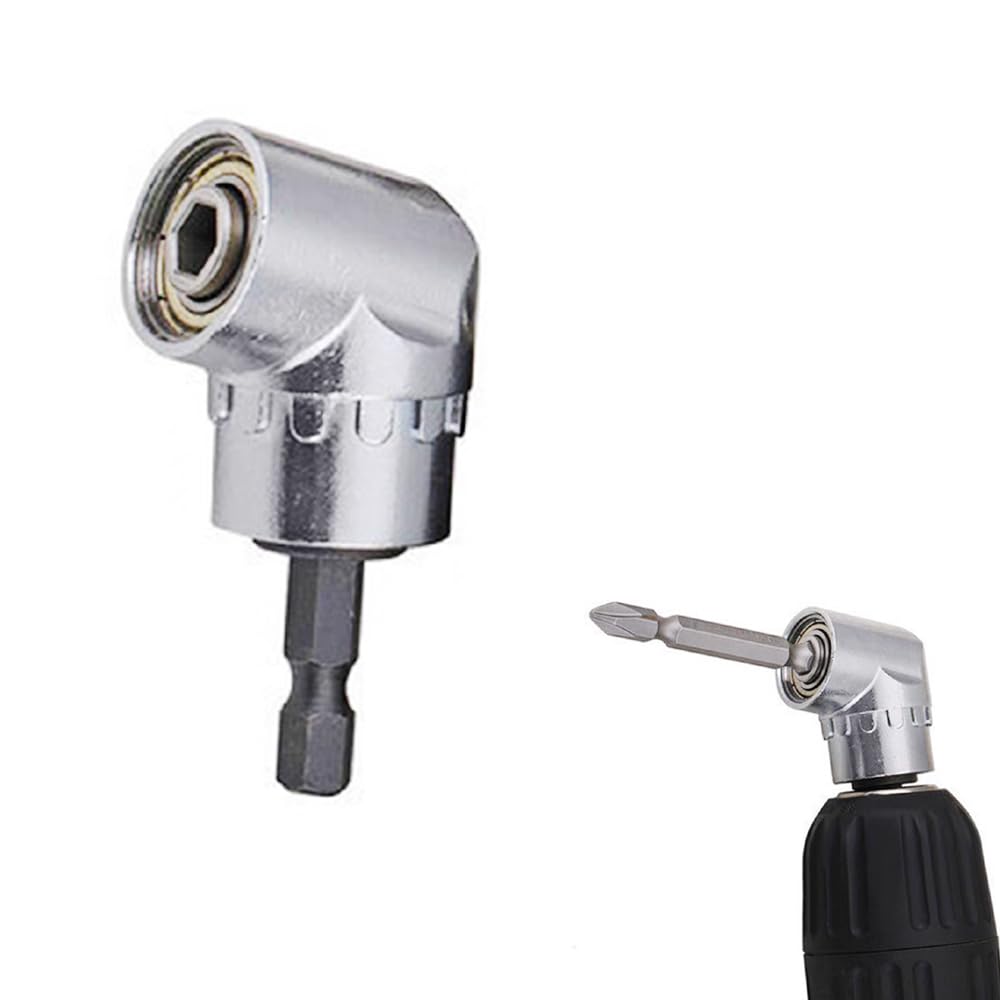 Drill Machine Attachment Tools 105 Degree Right Angle Drill Drive 1/4 Inch Hex Shank Screwdriver Attachment (normal)