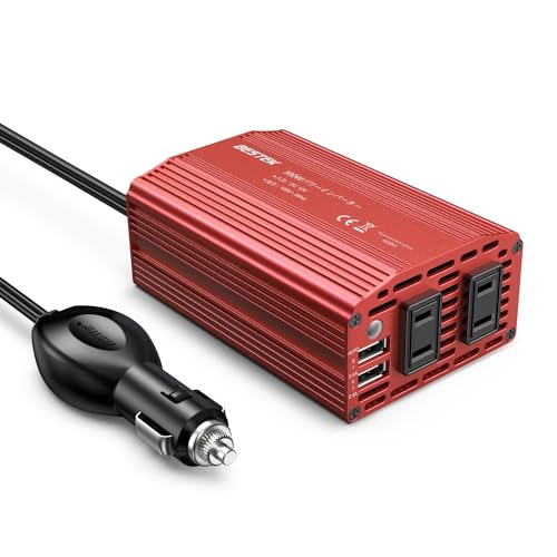 300Wまでのデバイスに給電OK❣最大4台同時に充電OK♪❤カーインバーター Amazon | BESTEK インバーター シガーソケット コンセント 300W DC12V
