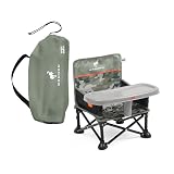 Bright Starts, Silla elevadora portátil Pop 'N Sit Ford Bronco asiento para el suelo, uso en interiores y exteriores, plegable y compacta, estampado de camuflaje, de 6 meses a 3 años