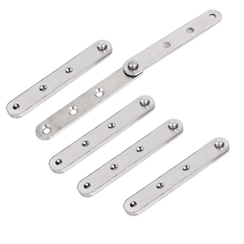 Aexit 100mm Length Clothes Hangers Door Cabinet Window Fitting Part Stainless Steel Hinge Children's Clothes Hangers 5 Pcs