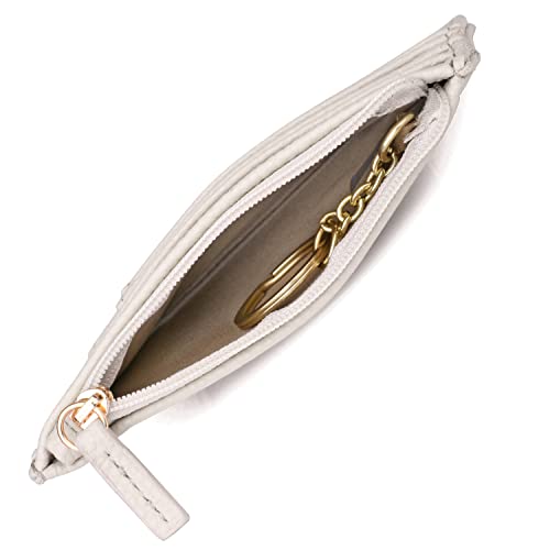 Julia Buxton Pebble RFID Pik-Me-Up® Slot Coin Pouch White Pepper3