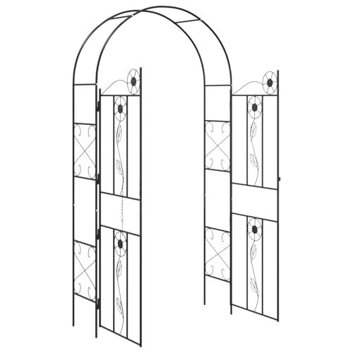 Arco de jardín rectangular moderno, estructura de entrada de 226 cm 6