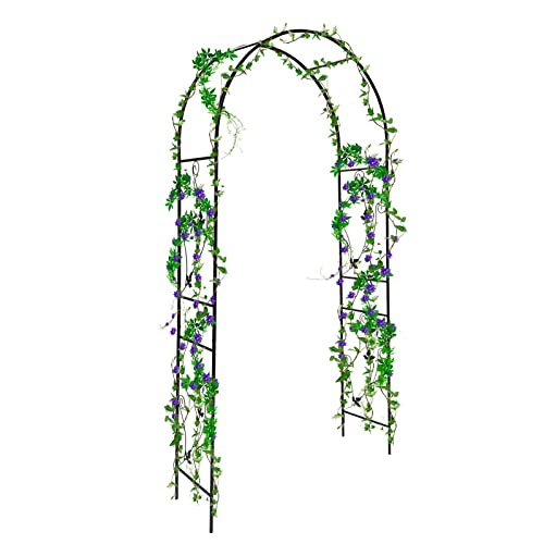 Arche de jardin en métal noir 2,4x2,2m pour rosiers et pergola de mariage