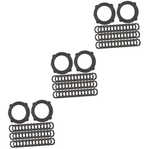 Mipcase 3 Set Rondella Fine Supporto per Tubo dell'Acqua Kit Rubinetto per Barile di Pioggia Titolari Aria Botte Lavello Pieghevole Drenare Black Gomma da Cancellare 30 Pezzi * 3