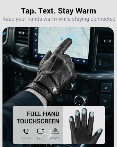 Pixel Panda Men's Sheepskin Leather Gloves w/ Wool Lining - 14.99 w/ Code + 40% Off Code UL6YFE4A - image 5