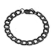 Produktbild PROSTEEL Herren Armband schwarz 21cm Edelstahl Panzerkette Armband 9mm breit kubanische Glieder Link Kettenarmband Armkette
