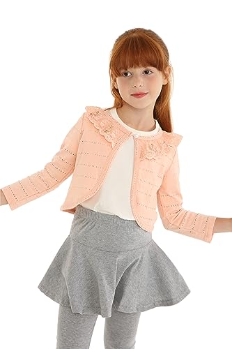 Mud Kingdom Little Girls Long Sleeve Bolero Shrug Lace Short Cardigan3