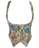 Dreay Womens Vintage Floral Print Underbust Corset Tops Vintage Boned Corset Belt Corset Vest 22139-Cream-M