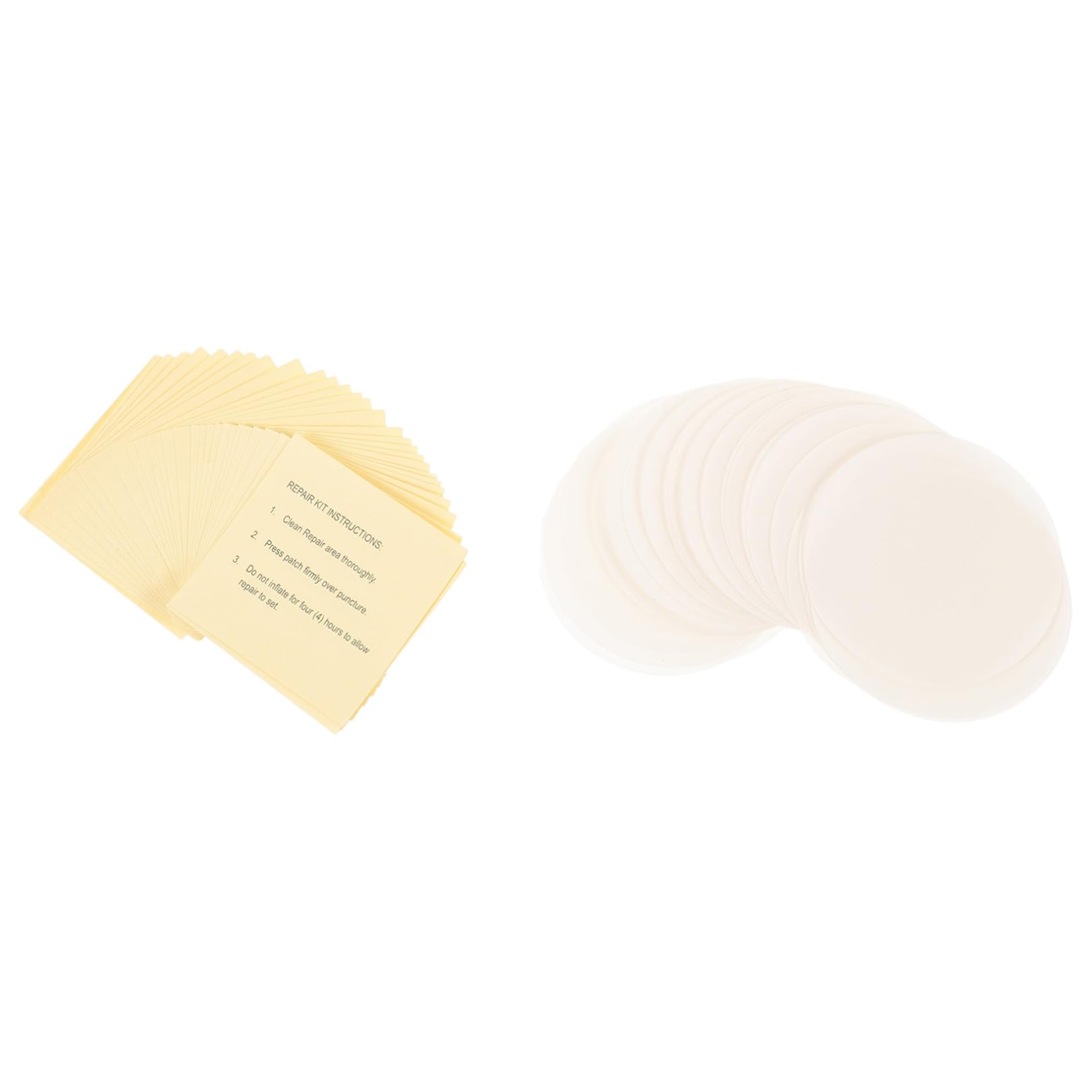 60 Pièces Kit de Réparation de Autoadhésifs pour Bouées Gonflables Réparations Imperméables pour Produits Gonflables Ronds Carrés