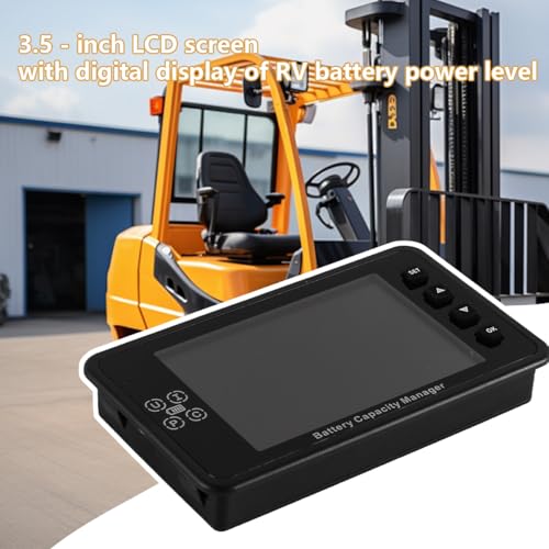 Laroal VA9110 3,5-Zoll-Batteriemonitor, Batteriekapazitätsmanager, LCD-Digitalanzeige, Coulomb-Meter für Wohnmobile (8–120 V/0–200 A)