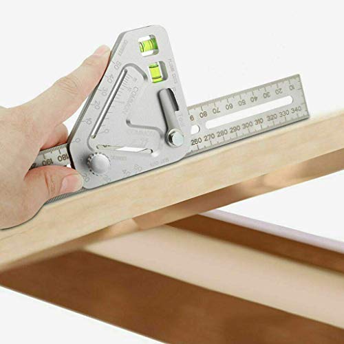 Regla de ángulo para carpintería en aluminio y acero inoxidable miniatura 2