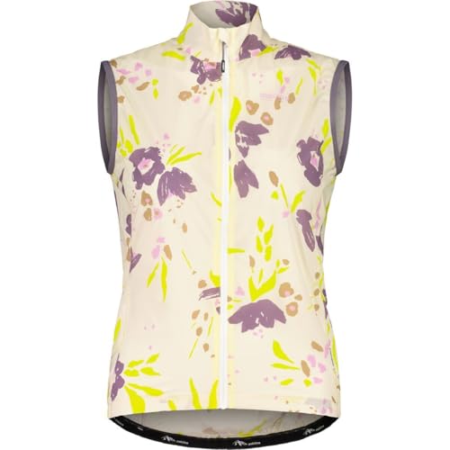Maloja Seism Printed Cycling Vest - Women's Shaded White Brushflower, L