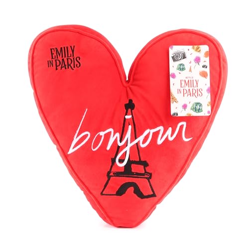Image of Jay Franco Emily in Paris Decorative Throw Pillow - Super Soft Heart Shaped Pillow - Measures 12 Inches