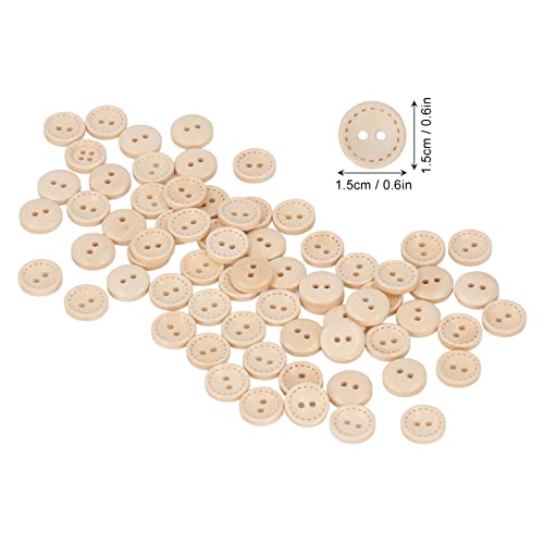 Botões de madeira, material de madeira, fino acabamento, estilo de moda retrô, botões decorativos, p