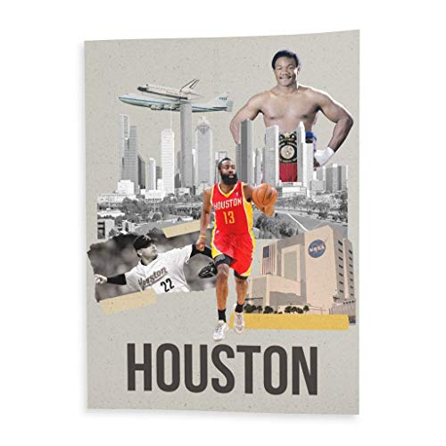 Affiche Houston Collage : le cadeau idéal pour fans de voyage USA