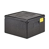 Cambro EPPBEVBKST Cam Gobox Getränkebehälter mit schwarzem Gurt, Schwarz, 35 L Kapazität, 42 cm x 33.5 cm x 42 cm Durchsichtig