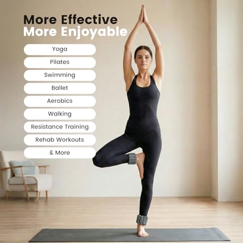 Image of Silicone Wrist & Ankle Weights | Wearable weights for yoga & toning. 0.5lb or 1lb per wrist. Sweat-resistant, adjustable fit with solid steel core.