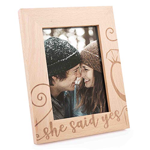 Gsm Brands Wooden Picture Frame For Engagement - She Said Yes #TOP3