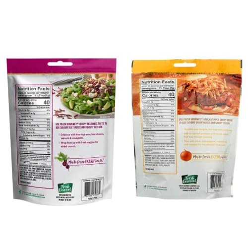 Image of Fresh Gourmet Crispy Beets Balsamic and Fresh Gourmet Crispy Onions Garlic Pepper Bundle
