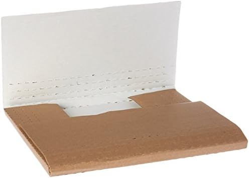 The Packaging Wholesalers ( 50 ) 12 1/8 x 9 1/8 x 2" White Multi-Depth Corrugated Book Fold (BSM2BK)