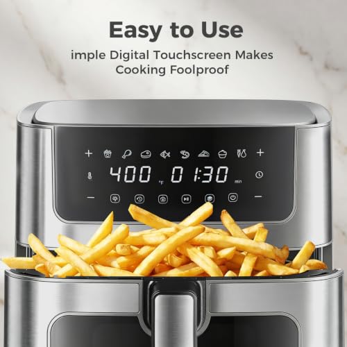 Image of DUMOS 6.34QT Air Fryer, Airfryer 8-in-1 with Viewing Window