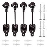 Seprochoo Coolaroo Replacement Parts Roller Shade Hardware Bungee Kit and End Cap Tie Downs for Coolaroo Outdoor Roller Shade (2, Brown)