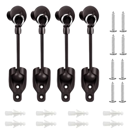 Seprochoo Coolaroo Replacement Parts Roller Shade Hardware Bungee Kit and End Cap Tie Downs for Coolaroo Outdoor Roller Shade (2 Brown)