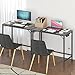 HOOBRO Computer Desk, Home Office Desk with Power Outlet, Modern Study Writing Desk with 3 Hooks for Study Room, Home Office, Sturdy and Stable, Easy to Assemble, Charcoal Gray and Black BC40UDN01