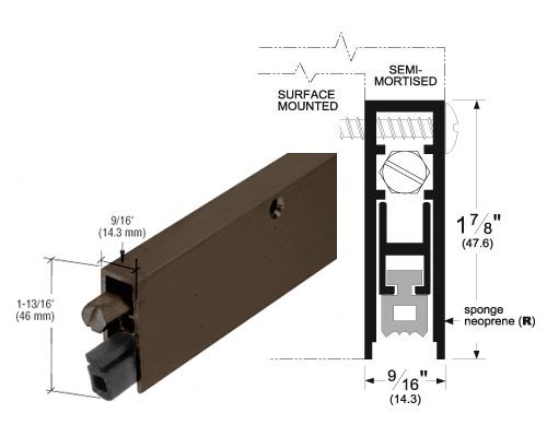 Sello inferior automático para puerta de uso comercial mediano con acabado bronce oscuro para puerta de 42 pulgadas miniatura 2