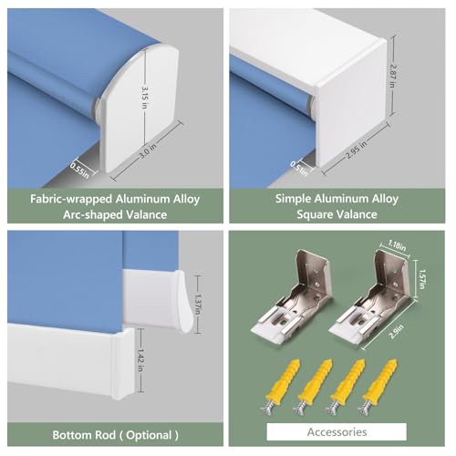 ZSHINE Motorized Blackout Window Blinds Customize Width (23-95 Inches) Remote Control Wireless and Rechargeable Roller Shades Blinds for Windows, Home, Office, Hotel, Club, Restaurant (82010w)