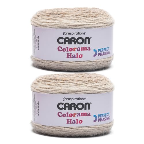 Image of Caron Colorama Halo Cake Caron Nutmeg Frost Yarn - 2 Pack of 8oz /226.79g - 71% Acrylic,18% Nylon,11% Polyester - #5 Bulky - 60 Yards for Knitting, Crocheting & Crafts