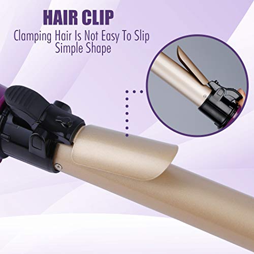Automatic Hair Curler Auto Hair Waving Irons Hair Curling Wands 28Mm 1.1Inch Curl Curling Irons Hair Styling Irons Hair Crimper Hair Waver 30S Instant Heat Wand Waver 110V-220V Temperature Display #TOP6