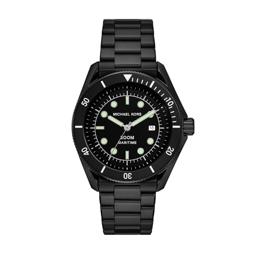 Consejos para Comprar Reloj Michael Kors Top 5. 44 Reloj Michael Kors MK9181 Maritime de acero inoxidable en color negro para hombre