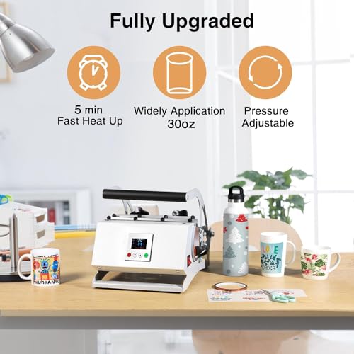 Máquina de termo prensado para tazas 11-30 OZ 220V miniatura 3