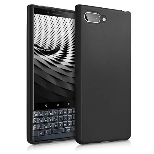 kwmobile Funda para Blackberry KEYtwo LE (Key2 LE) - Carcasa para móvil en TPU Silicona - Protector Trasero en Negro Mate
