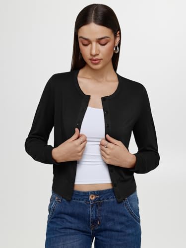 REORIA Womens 2025 Fall Fashion Lightweight Long Sleeve Button Down Casual Wool Blend Cardigan Sweaters2