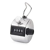 Alta calidad y duradero. ying-xun Tally Contador de mano Clicker de mano de 4 dígitos cromo Palma de Golf People Counting Club