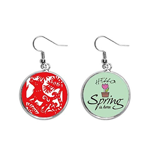 Pendentif chien zodiaque et boucles d'oreilles pour rompre la monotonie des bijoux ordinaires