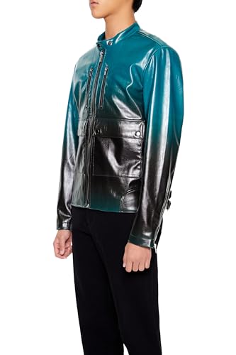 Forever 21 Men's Gradient Cargo Moto Jacket3