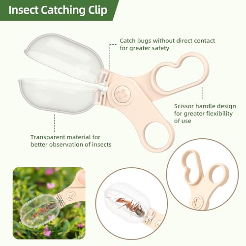 KOALA DIARY Bug Catcher for Kids Explorer Bug Catching Kit,Magnifying Glass, Tweezers, Whistle & Compass, Learning Guide, Insect Habitat, Outdoor Toys(3 Year +) (Kids Bug Catcher Set) - Thumbnail 4