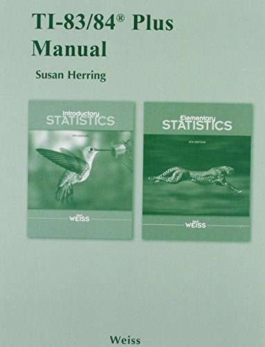 TI-83/84 Plus Manual for Introductory Statistic... 0321691490 Book Cover