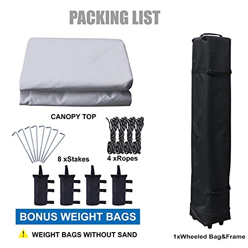 Mastercanopy Portable Pop Up Canopy Tent With Large Base (12X12,White) #TOP4