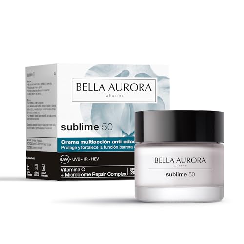 BELLA AURORA - Sublime 50 50 ml, Crema Antiedad +50 de Día, Fortalece la Piel, Mejora la Respuesta Inmune, Atenúa las Manchas Oscuras, Unifica el Tono, Pieles a Partir de 50 Años, Efecto Lifting