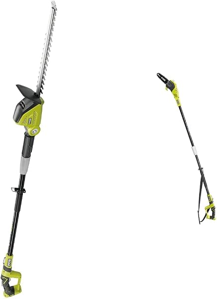 Taille-haies sur perche 18 V sans fil, lame 45 cm, coupe 18 mm, tête articulée à 135°