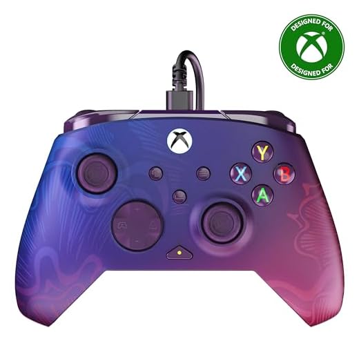 Turtle Beach Rematch Advanced Purple Fade Wired Gaming Controller - Lizenziert für Xbox Series X, S, Xbox One und Windows PC, mit zuweisbaren Tasten und Rumble-Feature-Motoren