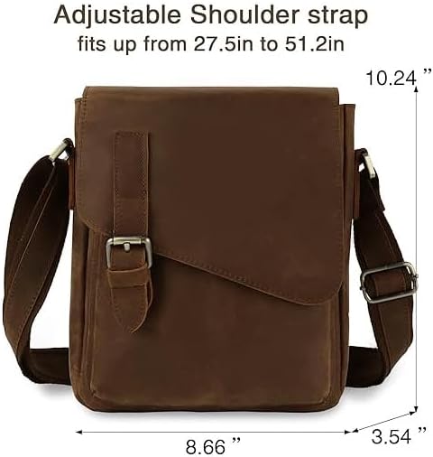 Jack&Chris Leather Messenger Bag for Men, Man Purse Crossbody Bags for Work Business - Image 4
