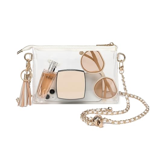 Image of YGR Womens Clear Bag for Stadium Events PVC Small Crossbody Purse for Concert, Party Sports Stadium Approved Present
